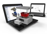 Computer aided Design plastic mold / 3D render image representin متدهای طراحی قالب